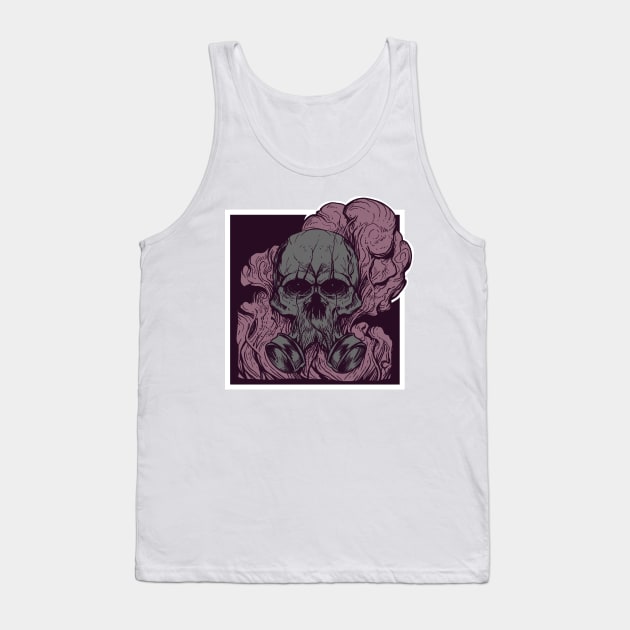 SMOKE Skull Crest Tank Top by tcezar